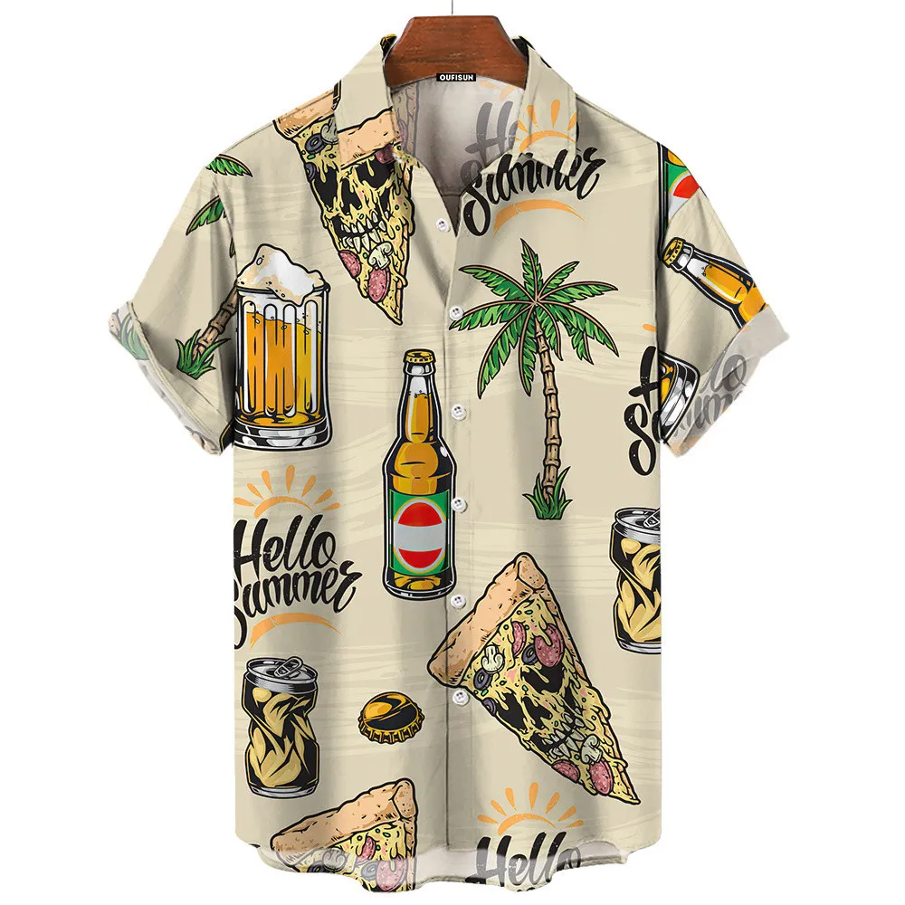Men Retro Summer Good Vibes Ha - огляд і ціна Vintage Hawaiian Floral Shirt