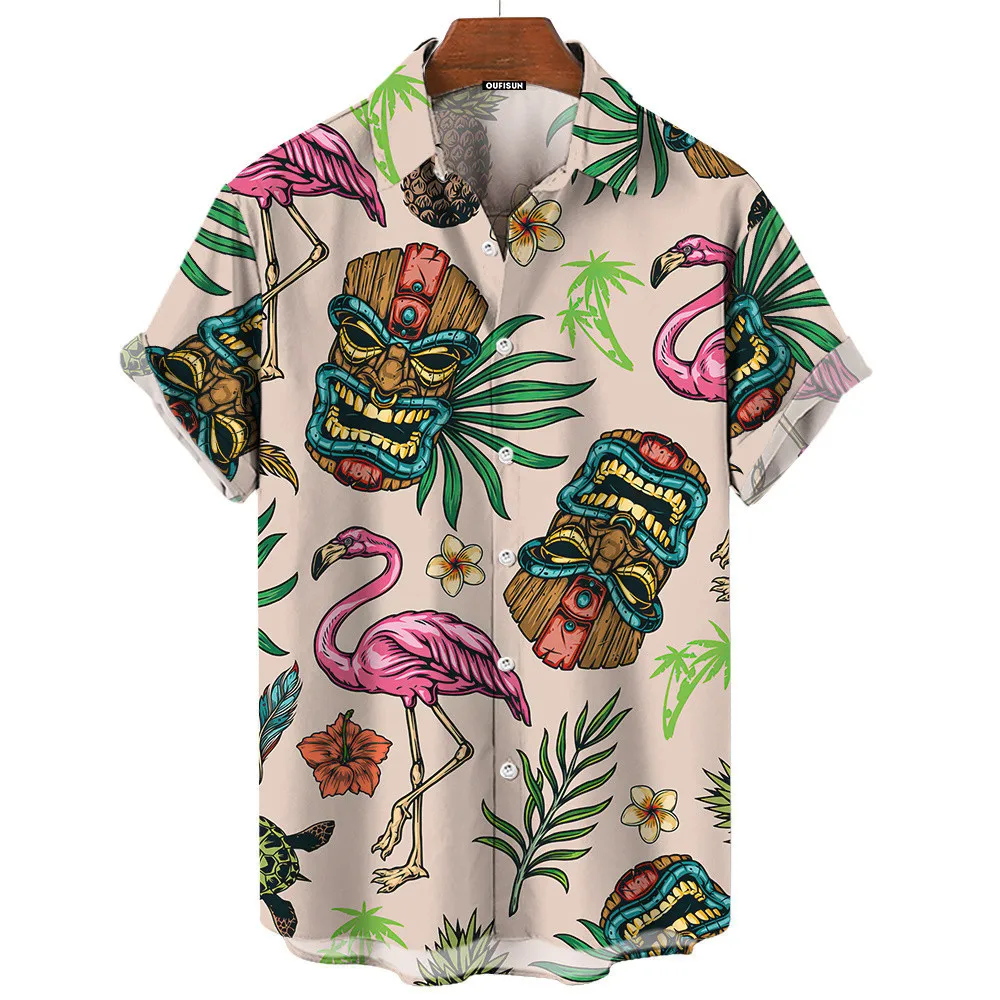 Men Retro Summer Good Vibes Ha - огляд і ціна Vintage Hawaiian Floral Shirt