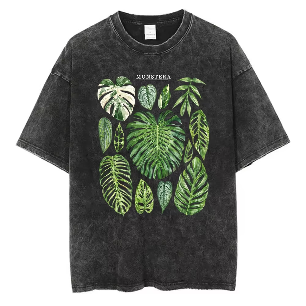Monstera Leaves Graphic T-Shir - огляд і ціна Acid Wash Vintage Graphic T Shirt