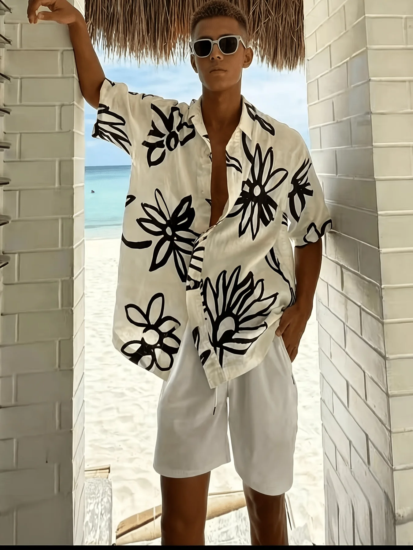 Men Oversized Aloha Hawaiian S - огляд і ціна Vintage Hawaiian Floral Shirt