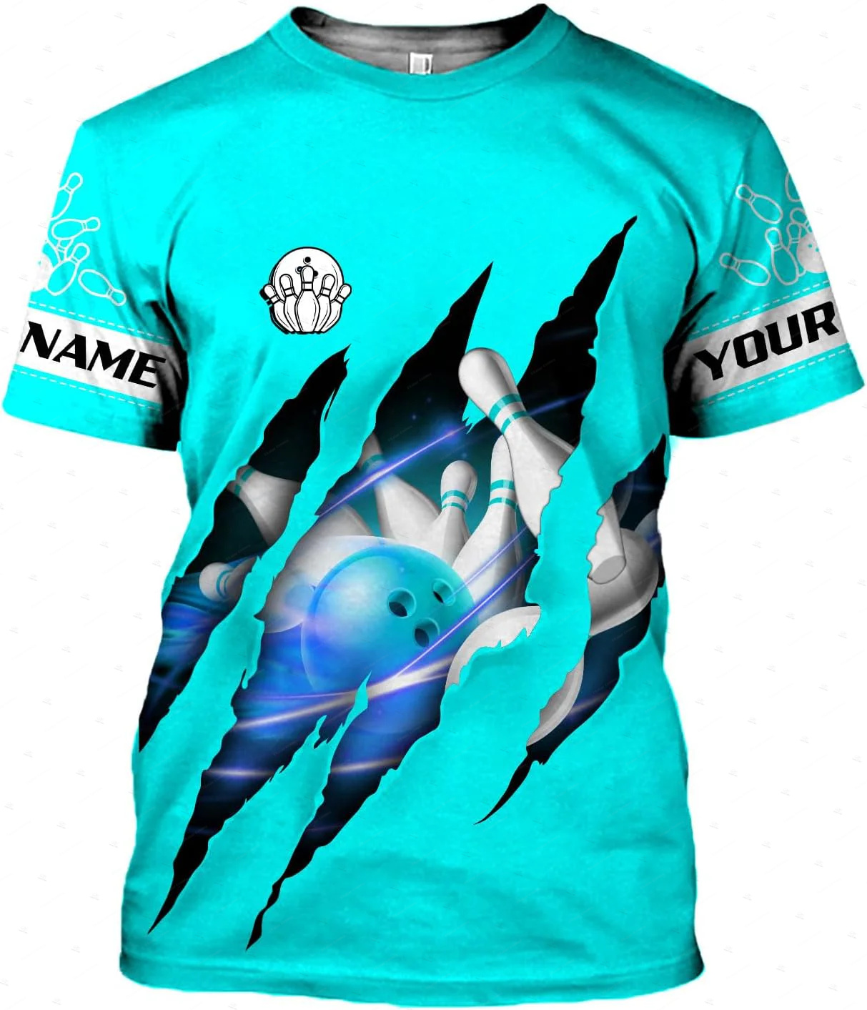 Custom Name Gradient Bowling F - огляд і ціна Short Sleeve Bowling Shirt Retro
