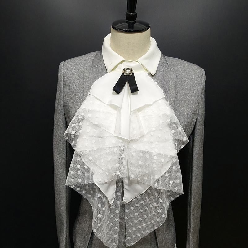 White Lace Layered Detachable  - огляд і ціна Shirts