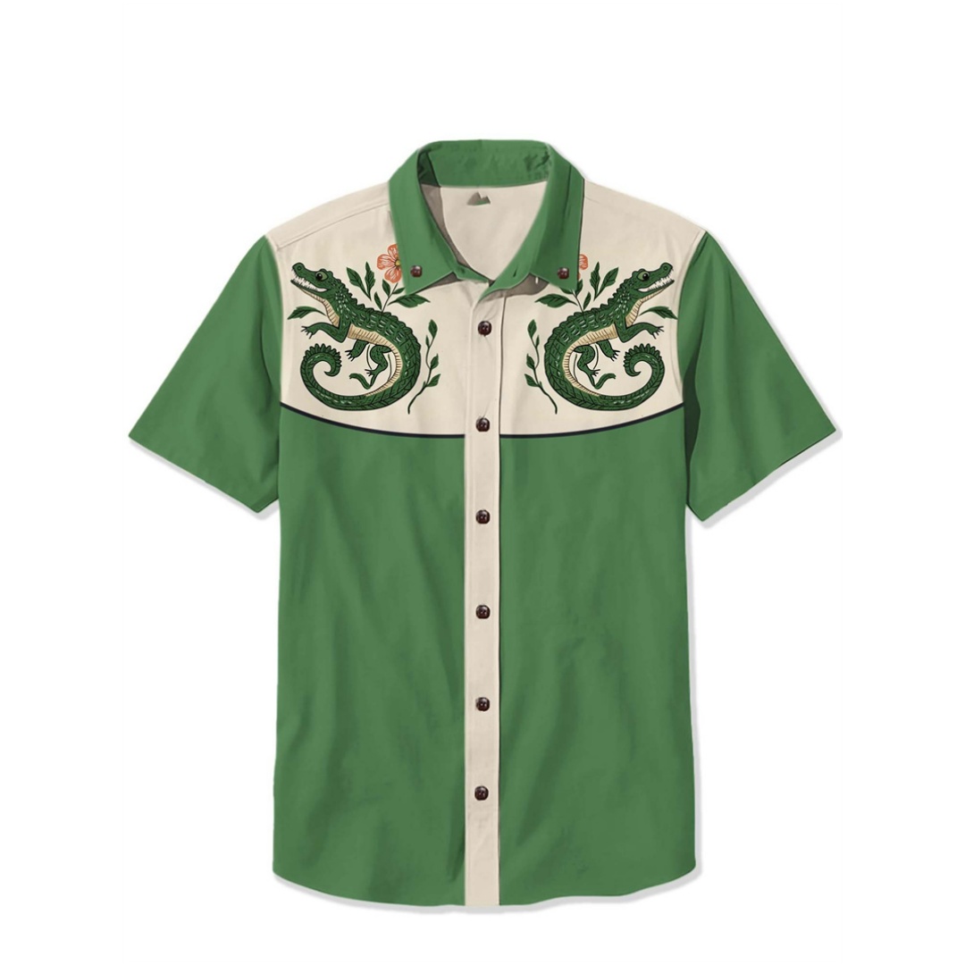 Men's Shirt Retro Short Sleeve - огляд і ціна Vintage Hawaiian Floral Shirt