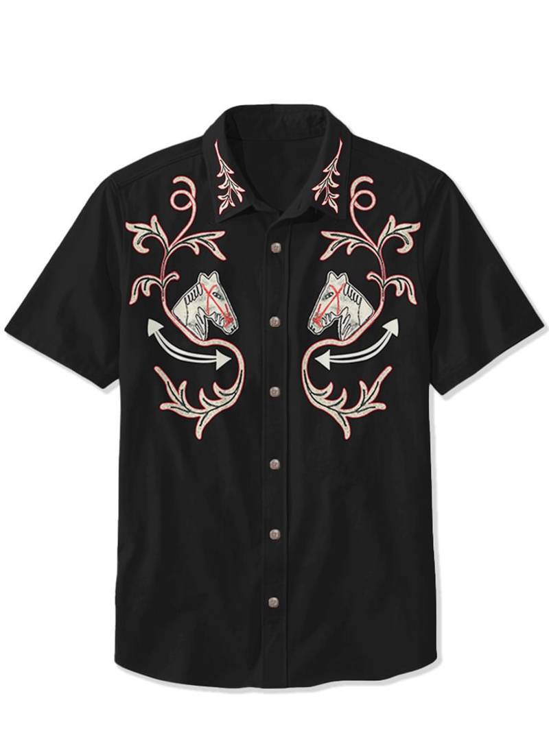 Men's Shirt Retro Short Sleeve - огляд і ціна Vintage Hawaiian Floral Shirt